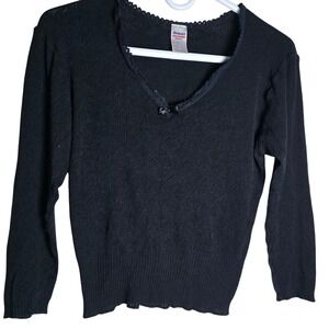 Damart Womens Thermolactyl knit undershirt V-Neck top Medium long-sleeve